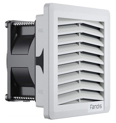 Fandis FF08GA115UF Fan Filter 106.5mm x 106.5mm 115 Vac 15.3 CFM Gray - Nema Supply