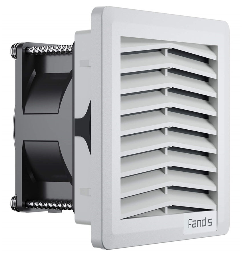 Fandis FF08GA115UF Fan Filter 106.5mm x 106.5mm 115 Vac 15.3 CFM Gray - Nema Supply