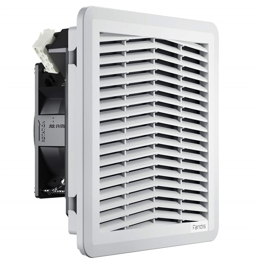 Fandis FF13PA115UF Fan Filter 204mm x 204mm 115V AC 64.7 CFM Gray - Nema Supply