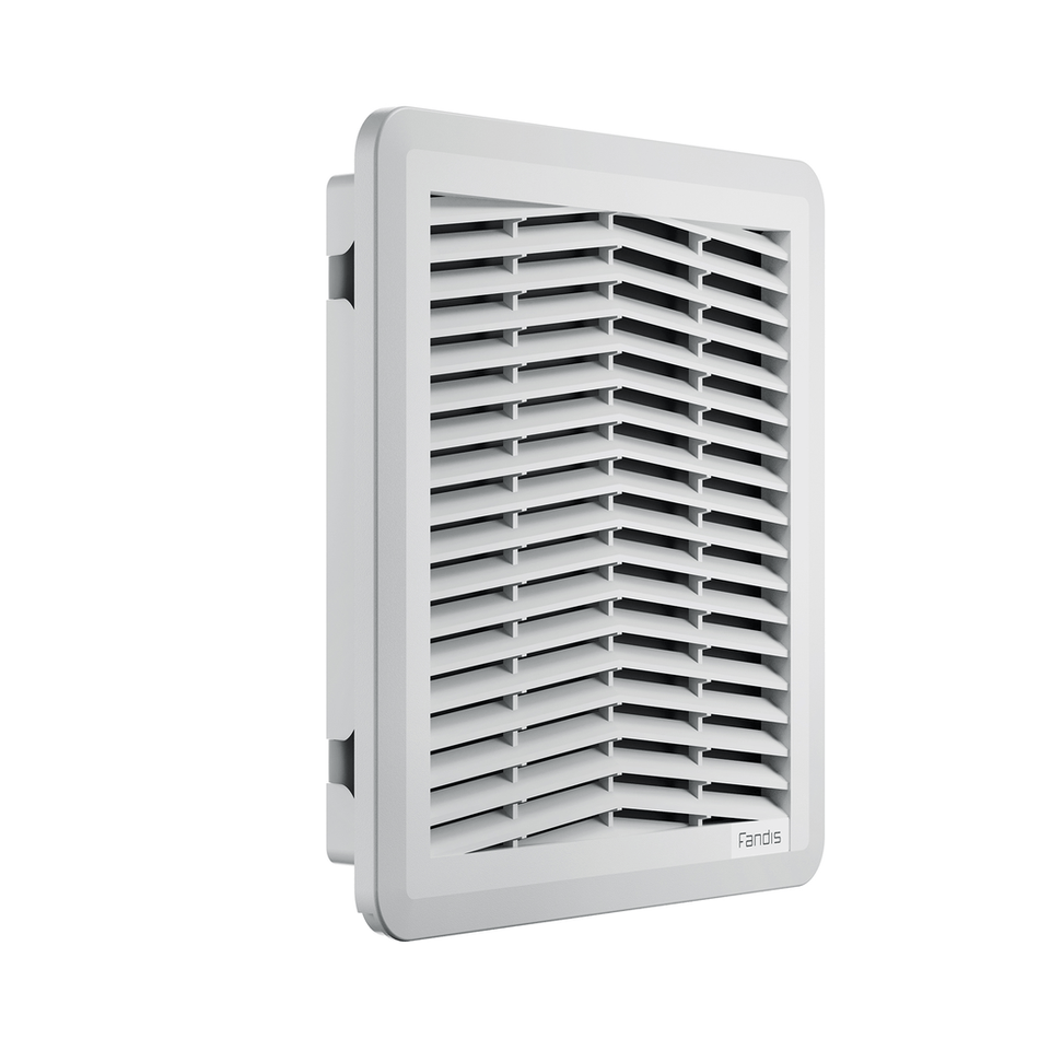 Fandis FF13U Filter Assembly 204mm x 204mm Gray RAL 7035 - Nema Supply