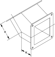 Hammond 1487 45° elbows — Painted Steel; manufacturer representative illustration