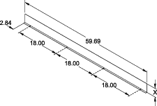 Hammond 1487 60 in barrier kits — Painted Steel; manufacturer representative illustration
