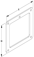 Hammond 1487 Box connectors — Painted Steel; manufacturer representative illustration
