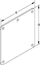 Hammond 1487 Cover plates — Painted Steel; manufacturer representative illustration