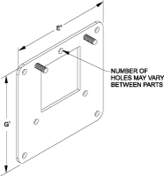 Hammond 1487 Edge-hole reducers — Painted Steel; manufacturer representative illustration