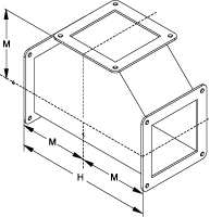 Hammond 1487 Tee fittings — Painted Steel; manufacturer representative illustration
