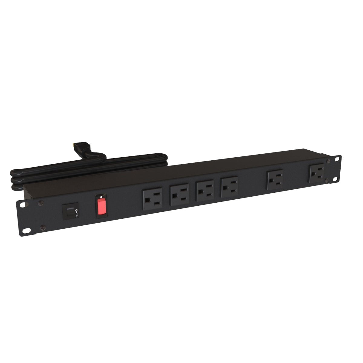 Hammond 1582H6B1BK 6-Outlet Rack PDU, 15 ft Cord - Nema Supply
