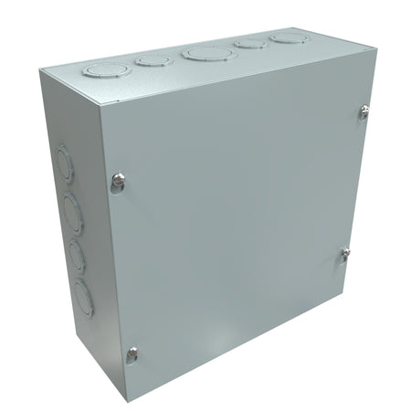 Hammond CSKO screw-cover junction box with knockouts; representative series image