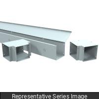 Hammond CW Series Hinge Cover Type 1 Lay - In Wireway - Straight Section w/o KO - 12 x 12 - Steel/Gray - Nema Supply