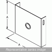 Hammond CWG Closing Plates with Knockouts — representative manufacturer image; size and finish may vary