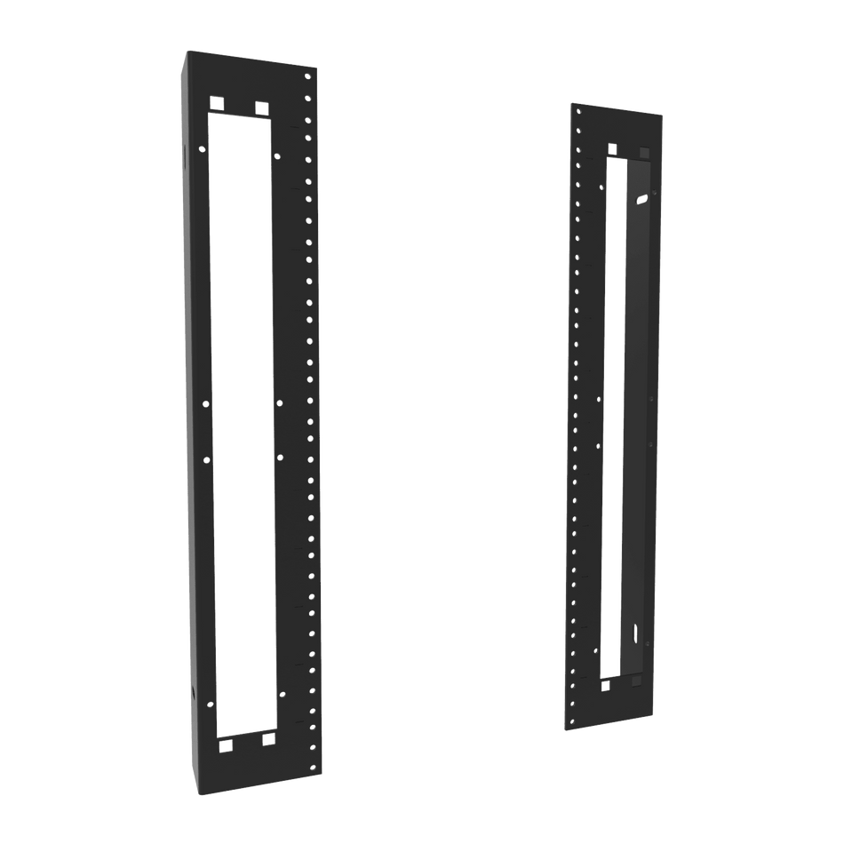 Hammond HWC 30-Inch Cabinet Rail Pairs — Tapped & Square Hole - Nema Supply
