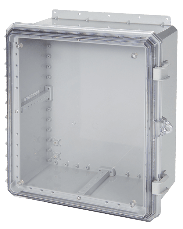 Integra Genesis Series Polycarbonate Enclosure with Hinge, Non - Metallic Locking Latch, and Clear Cover - Nema Supply