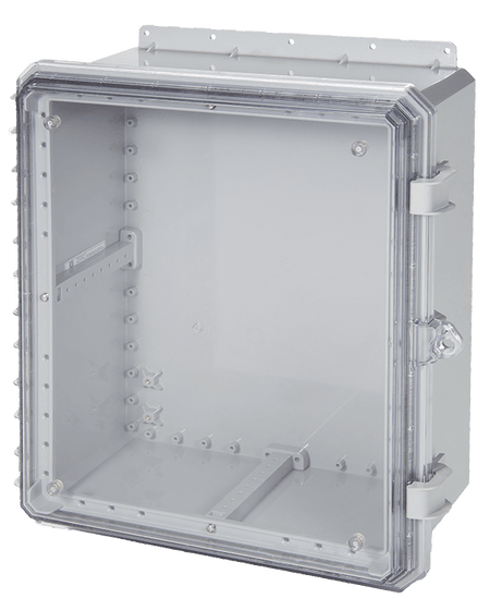 Integra Genesis Series Polycarbonate Enclosure with Hinge, Non - Metallic Locking Latch, and Clear Cover - Nema Supply