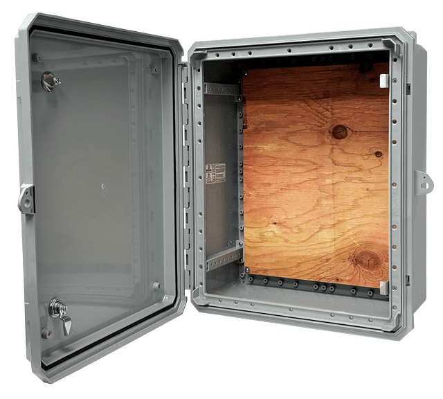 Integra Genesis Series Polycarbonate Enclosure with Hinge, Pad lockable hasp, Two Quarter - Turn Latches, and Opaque Cover - Nema Supply