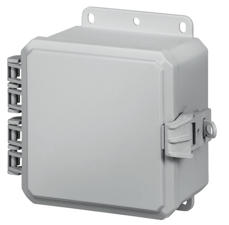 Integra Impact Series Polycarbonate Enclosure With Non - Metallic Locking Latch, Opaque Cover, and Integrated Mounting Flange - Nema Supply