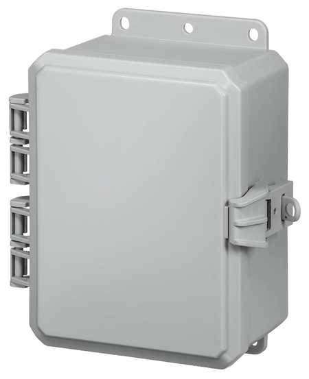 Integra Impact Series Polycarbonate Enclosure With Non - Metallic Locking Latch, Opaque Cover, and Integrated Mounting Flange - Nema Supply