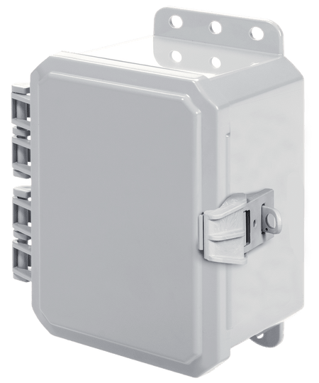Integra Impact Series Polycarbonate Enclosure With Non - Metallic Locking Latch, Opaque Cover, and Integrated Mounting Flange - Nema Supply