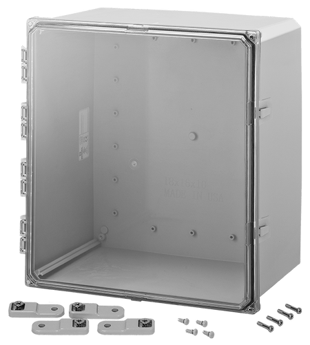 Integra Premium Series NEMA 6P Polycarbonate Enclosure with Hinge Clear Screw Cover - Nema Supply