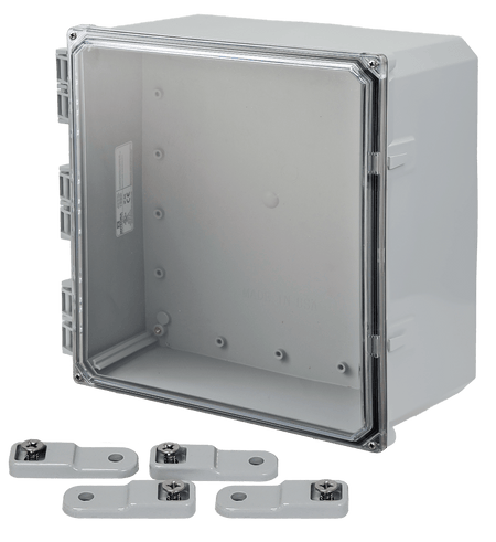 Integra Premium Series NEMA 6P Polycarbonate Enclosure with Hinge Clear Screw Cover - Nema Supply