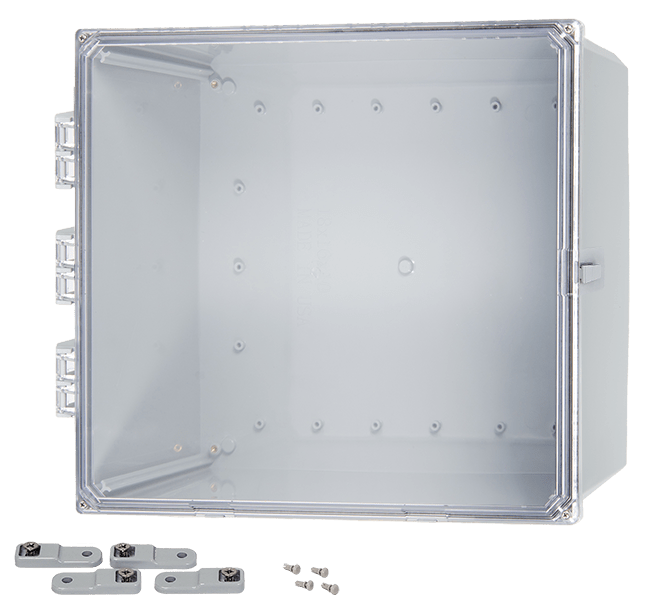 Integra Premium Series NEMA 6P Polycarbonate Enclosure with Hinge Clear Screw Cover - Nema Supply