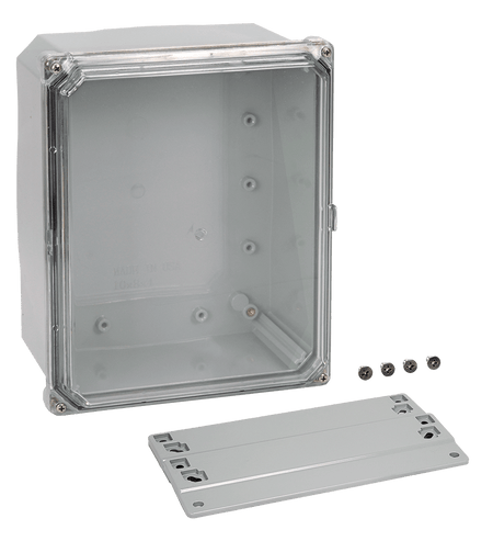 Integra Premium Series Polycarbonate Enclosure with Clear Screw Cover and Mounting Flange - Nema Supply