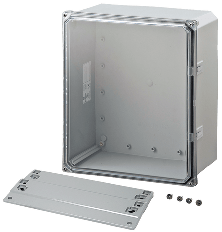 Integra Premium Series Polycarbonate Enclosure with Clear Screw Cover and Mounting Flange - Nema Supply
