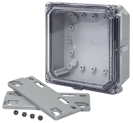 Integra Premium Series Polycarbonate Enclosure with Clear Screw Cover and Mounting Flange - Nema Supply