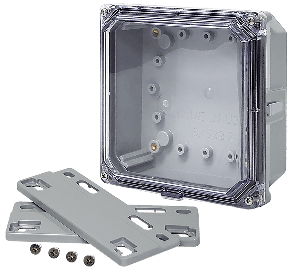 Integra Premium Series Polycarbonate Enclosure with Clear Screw Cover and Mounting Flange - Nema Supply