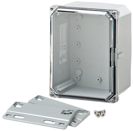 Integra Premium Series Polycarbonate Enclosure with Clear Screw Cover and Mounting Flange - Nema Supply