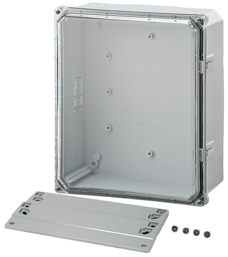Integra Premium Series Polycarbonate Enclosure with Clear Screw Cover and Mounting Flange - Nema Supply