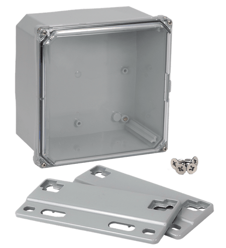Integra Premium Series Polycarbonate Enclosure with Clear Screw Cover and Mounting Flange - Nema Supply