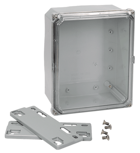 Integra Premium Series Polycarbonate Enclosure with Clear Screw Cover and Mounting Flange - Nema Supply