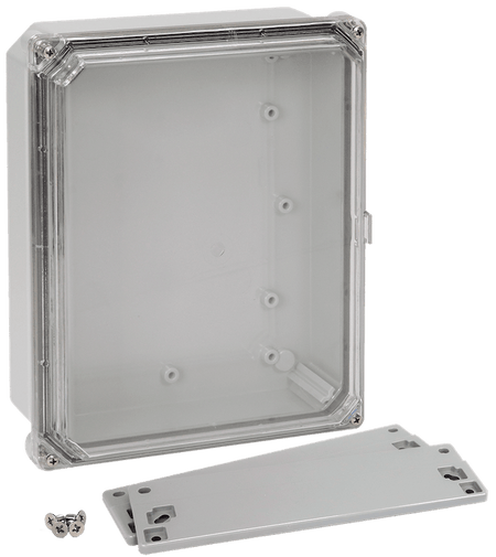 Integra Premium Series Polycarbonate Enclosure with Clear Screw Cover and Mounting Flange - Nema Supply