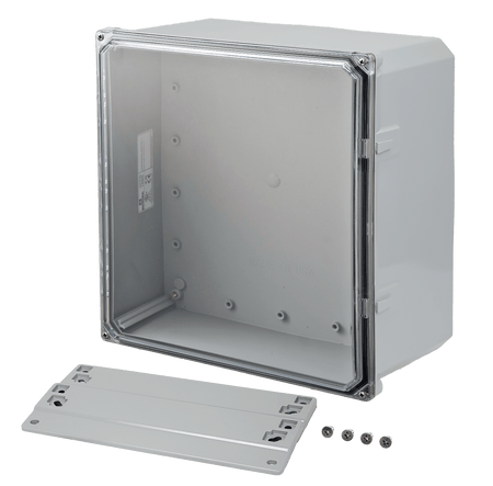 Integra Premium Series Polycarbonate Enclosure with Clear Screw Cover and Mounting Flange - Nema Supply