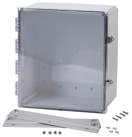 Integra Premium Series Polycarbonate Enclosure with Hinge Clear Locking Latch Cover and Mounting Flange - Nema Supply
