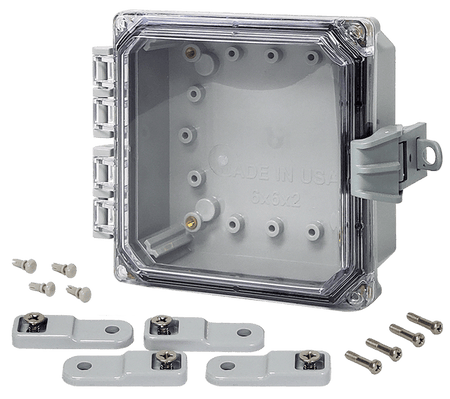 Integra Premium Series Polycarbonate Enclosure with Hinge Clear Non - Metallic Locking Latch Cover - Nema Supply