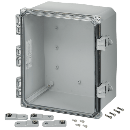 Integra Premium Series Polycarbonate Enclosure with Hinge Clear Non - Metallic Locking Latch Cover - Nema Supply
