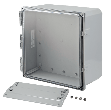 Integra Premium Series Polycarbonate Enclosure with Hinge Clear Screw Cover and Mounting Flange - Nema Supply