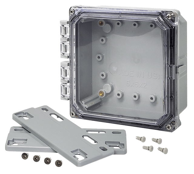 Integra Premium Series Polycarbonate Enclosure with Hinge Clear Screw Cover and Mounting Flange - Nema Supply
