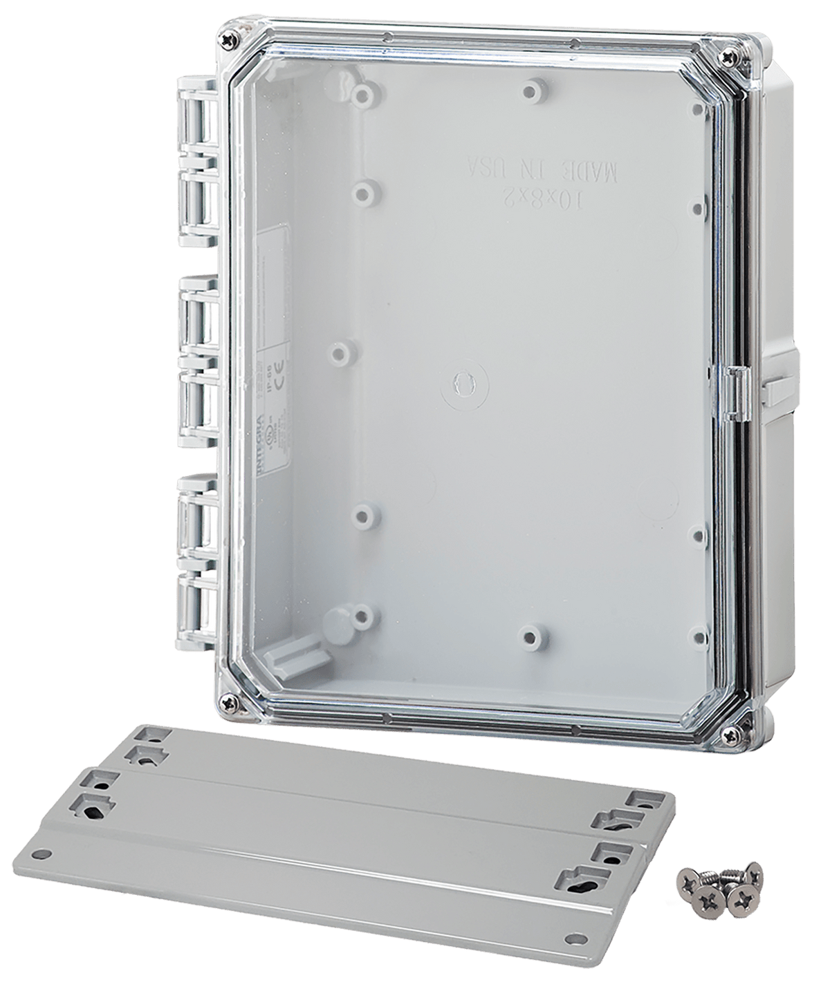 Integra Premium Series Polycarbonate Enclosure with Hinge Clear Screw Cover and Mounting Flange - Nema Supply