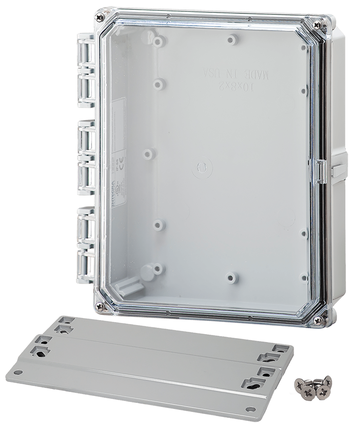 Integra Premium Series Polycarbonate Enclosure with Hinge Clear Screw Cover and Mounting Flange - Nema Supply