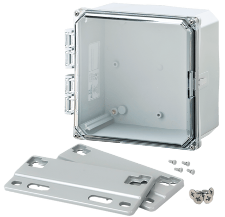 Integra Premium Series Polycarbonate Enclosure with Hinge Clear Screw Cover and Mounting Flange - Nema Supply