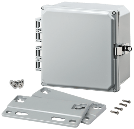 Integra Premium Series Polycarbonate Enclosure with Hinge Opaque Locking Latch Cover and Mounting Flange - Nema Supply
