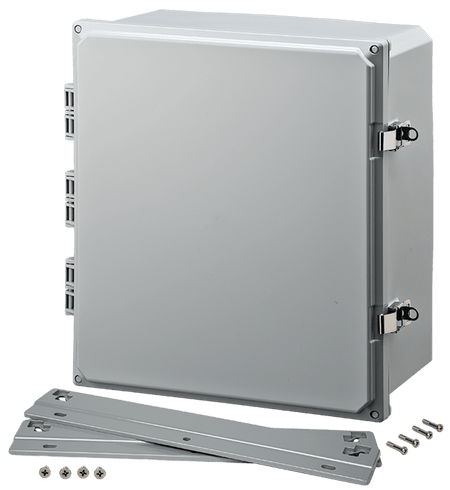 Integra Premium Series Polycarbonate Enclosure with Hinge Opaque Locking Latch Cover and Mounting Flange - Nema Supply