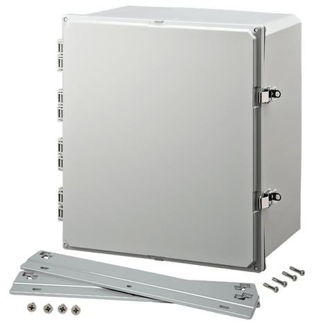 Integra Premium Series Polycarbonate Enclosure with Hinge Opaque Locking Latch Cover and Mounting Flange - Nema Supply