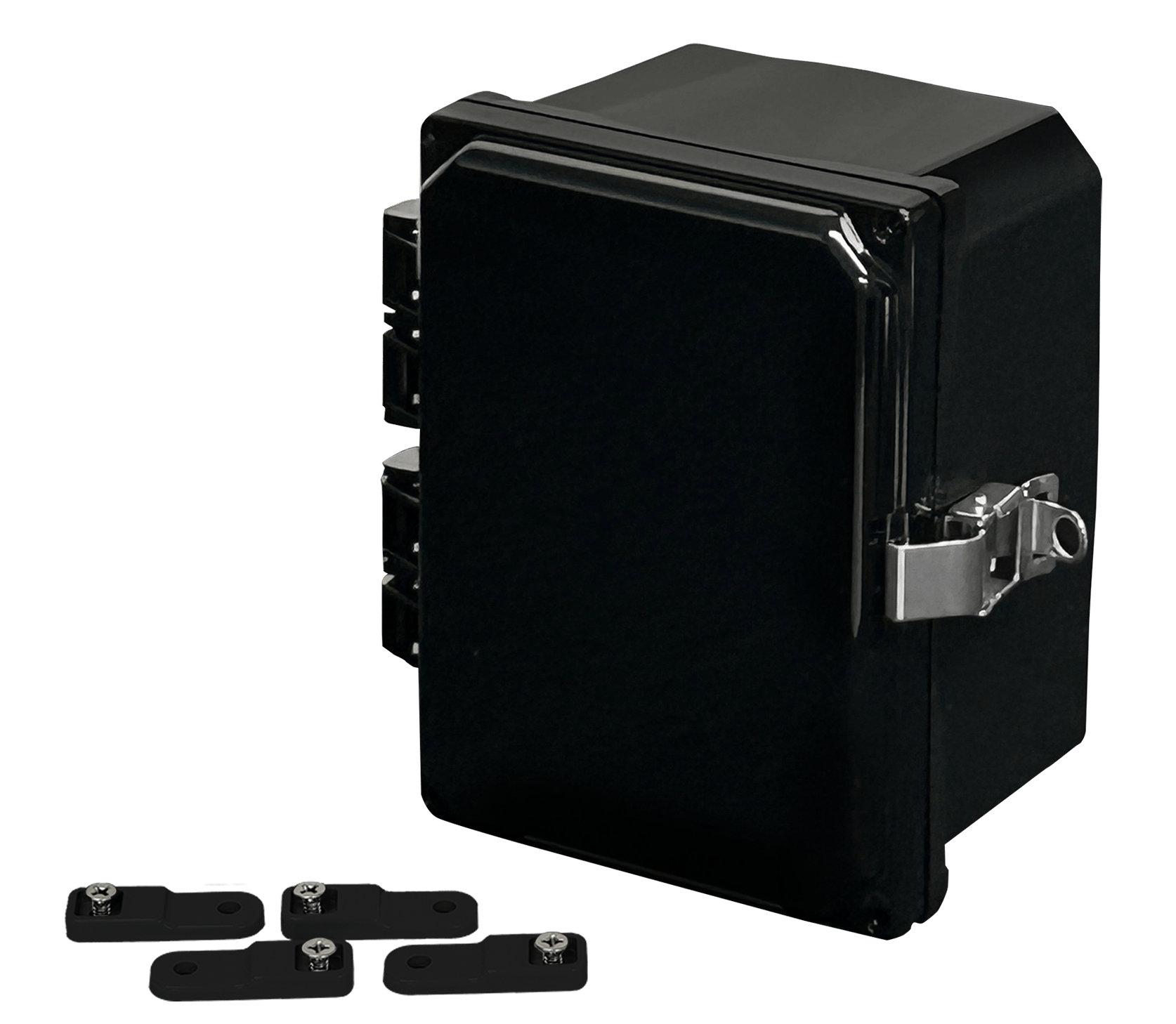 Integra Premium Series Polycarbonate Enclosure with Hinge Opaque Locking Latch Cover (BLACK) - Nema Supply