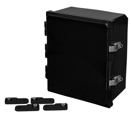 Integra Premium Series Polycarbonate Enclosure with Hinge Opaque Locking Latch Cover (BLACK) - Nema Supply