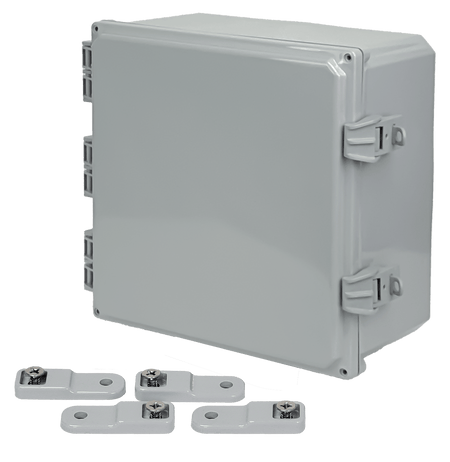 Integra Premium Series Polycarbonate Enclosure with Hinge Opaque Non - Metallic Locking Latch Cover - Nema Supply