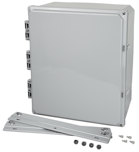 Integra Premium Series Polycarbonate Enclosure with Hinge Opaque Screw Cover and Mounting Flange - Nema Supply