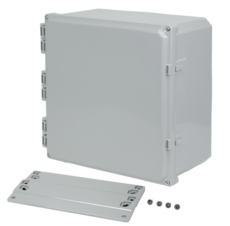 Integra Premium Series Polycarbonate Enclosure with Hinge Opaque Screw Cover and Mounting Flange - Nema Supply